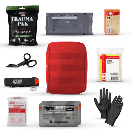 Premium IFAK Trauma Kit – Compact MOLLE Pouch with CAT Tourniquet, Chest Seals & Trauma Pak