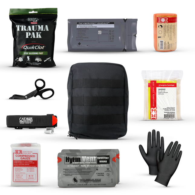 Premium IFAK Trauma Kit – Compact MOLLE Pouch with CAT Tourniquet, Chest Seals & Trauma Pak
