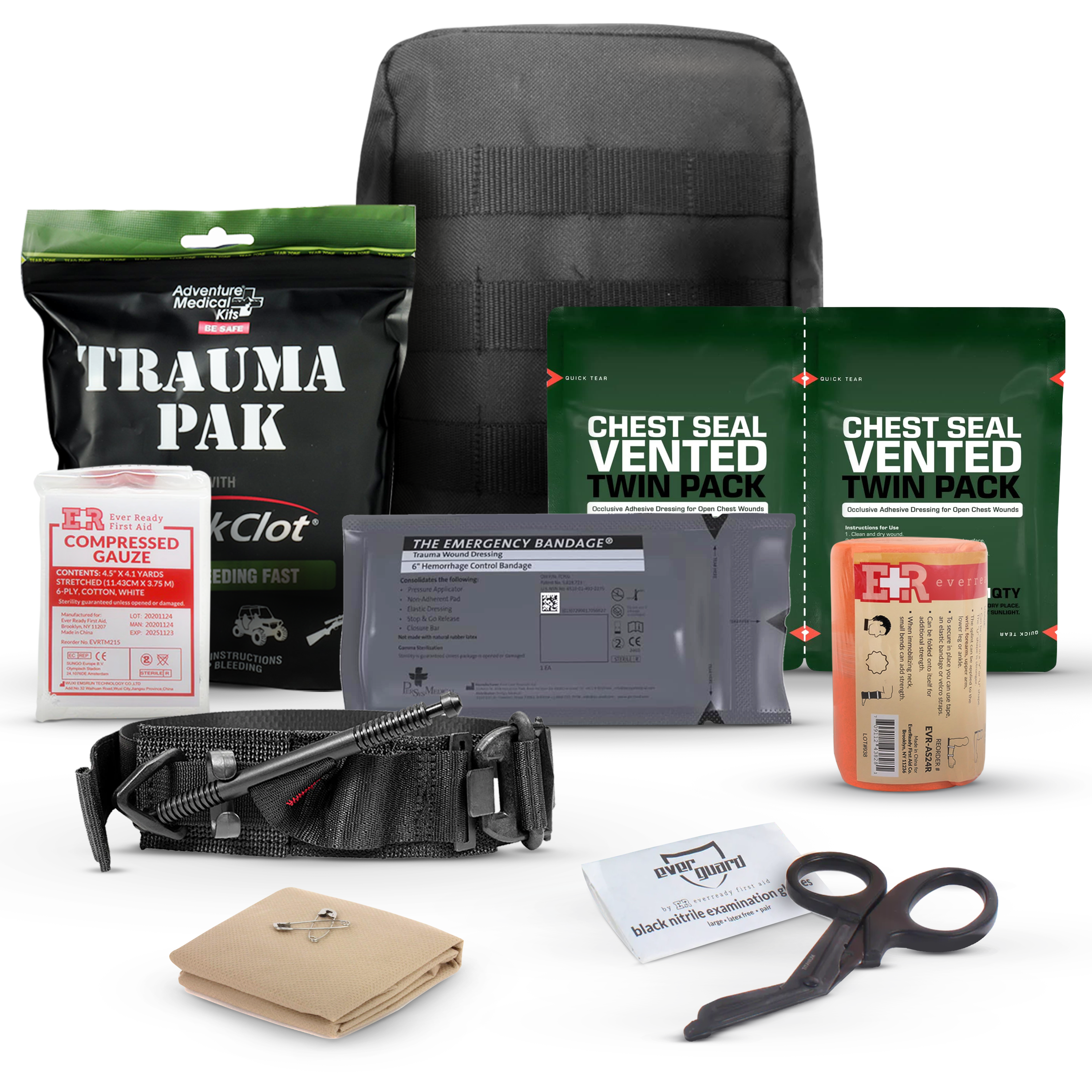 Premium IFAK Trauma Kit – Advanced Tactical First Aid with Tourniquet, Chest Seal & QuikClot