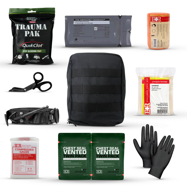 Premium IFAK Trauma Kit – Advanced Tactical First Aid with Tourniquet, Chest Seal & QuikClot