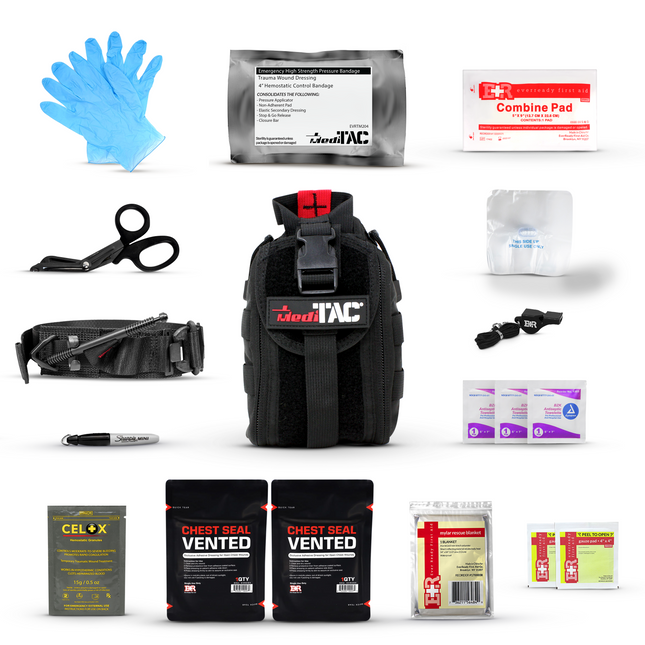 Premium Tactical IFAK Kit – Rip-Away MOLLE Pouch, SOF Tourniquet & Celox Bleed Control
