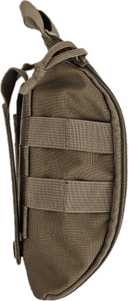 Side view of the Patrol Trauma Kit showing its durable design and tactical straps for easy attachment.
