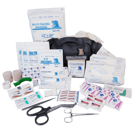 first aid supplies of the rapid response trauma kit