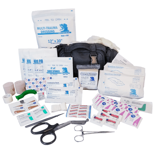 first aid supplies of the rapid response trauma kit