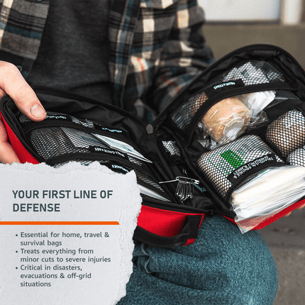 Emergency Med Kit w/2-Person Trauma First Aid Bag