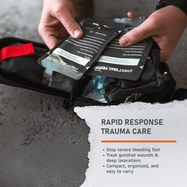 On-Hand First Aid Kit for rapid trauma care offering efficient hemorrhage control and organization.