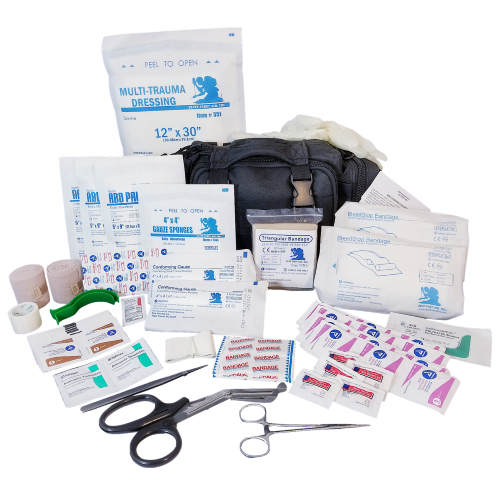 Rapid Response First Aid Kit w/Bleeding Control | Compact Field Medical Pack