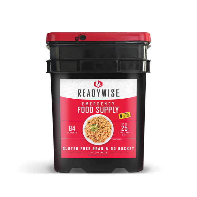 84-Serving Gluten-Free Emergency Food Bucket – Grab-N-Go Freeze-Dried Survival Meals
