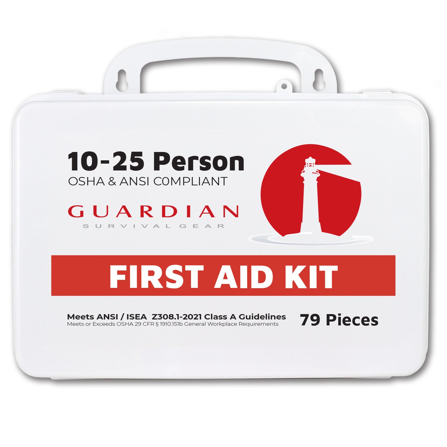 Guardian Survival Gear First Aid Kit – 79 Pieces, ANSI Class A, 10–25 Person Use