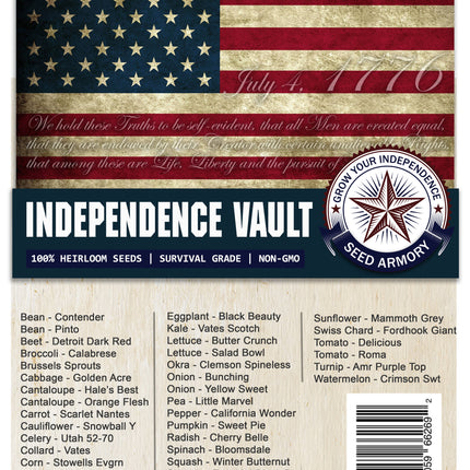 Independence Super Kit Seed Vault- 62 Varieties