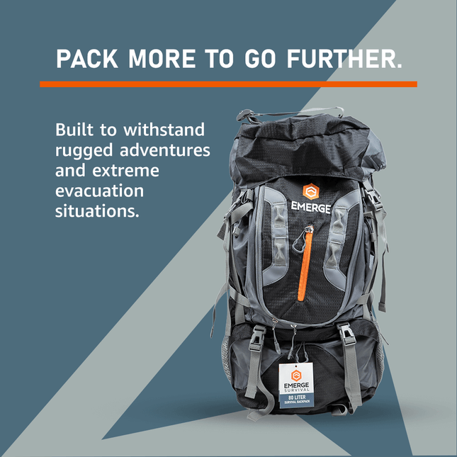 80L Survival Backpack – The Ranger | Heavy-Duty Bug Out Pack