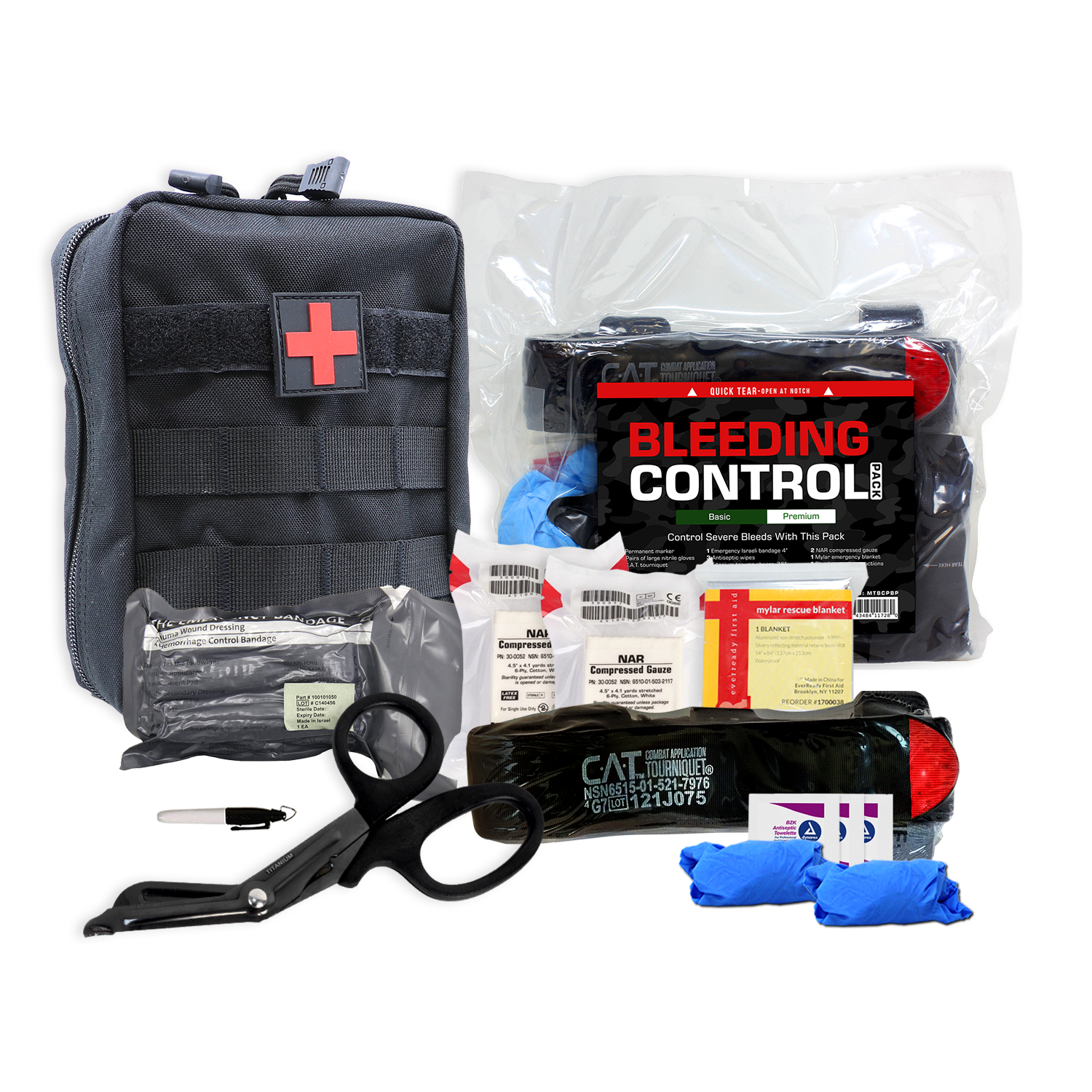 Basic Bleeding Control Kit – CAT Tourniquet, Israeli Bandage & Gauze