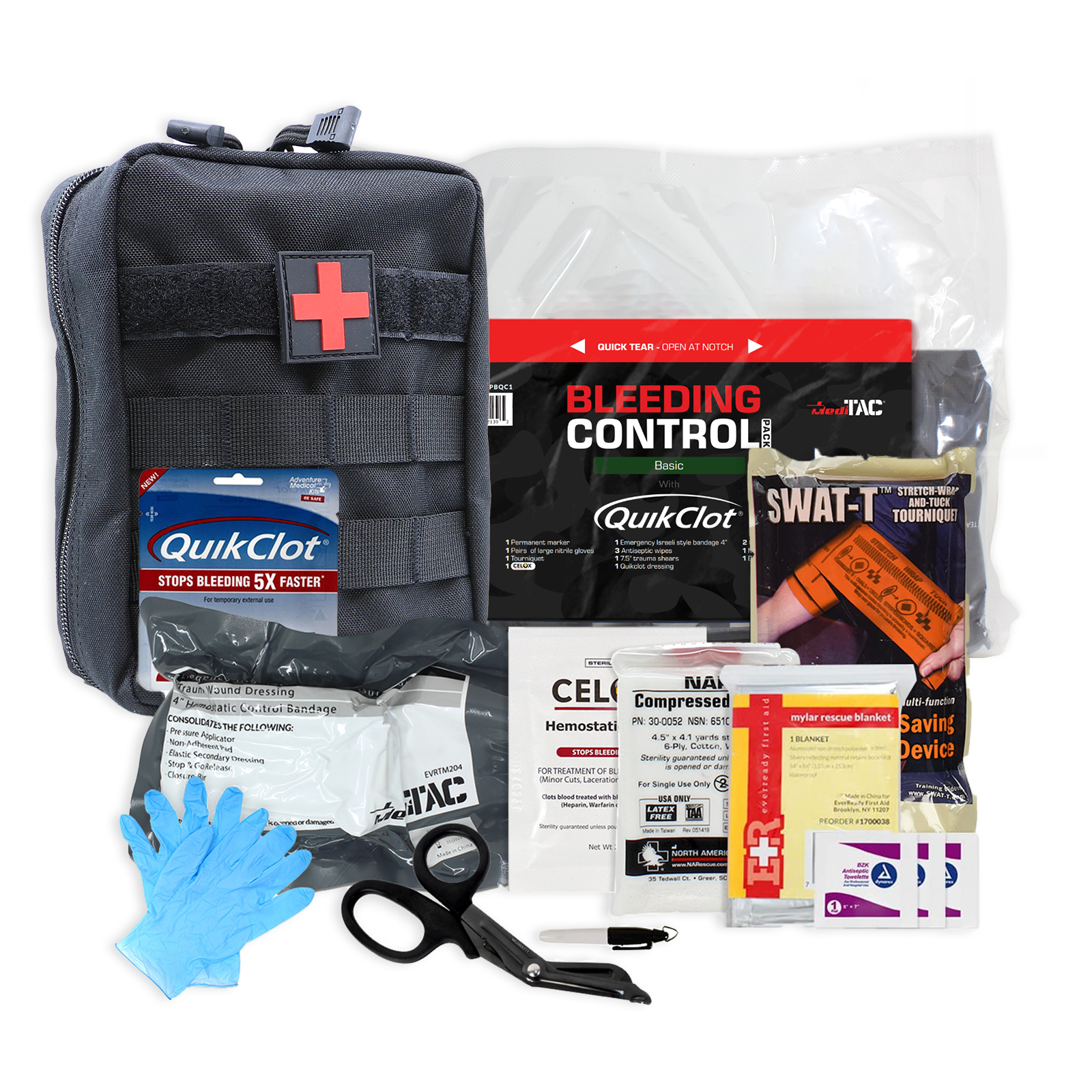 Bleeding Control Pack Basic with Celox – Compact Trauma Response Kit