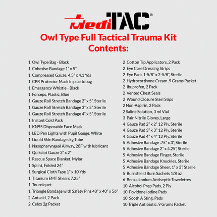 Small Rip-Away Tactical Trauma Kit – Compact First Responder MOLLE IFAK
