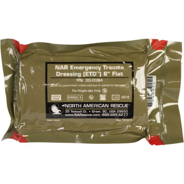 NAR Emergency Trauma Dressing (ETD) – 6″ Flat