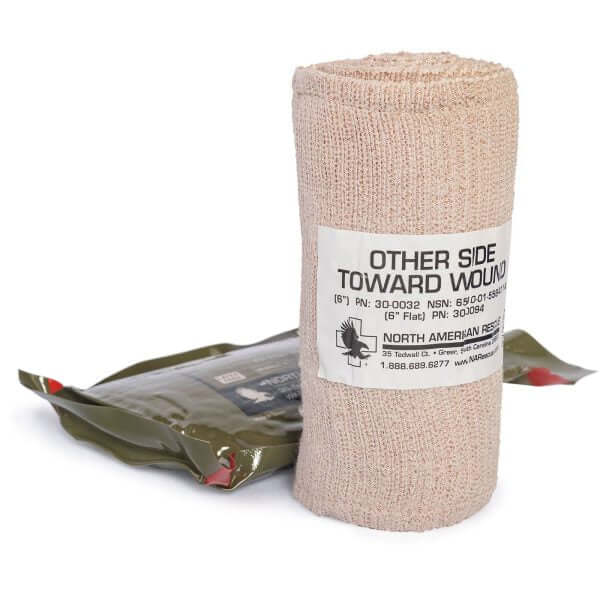 NAR Emergency Trauma Dressing (ETD) flat bandage in packaging for wound treatment, effective pressure bandage, pack of 2.