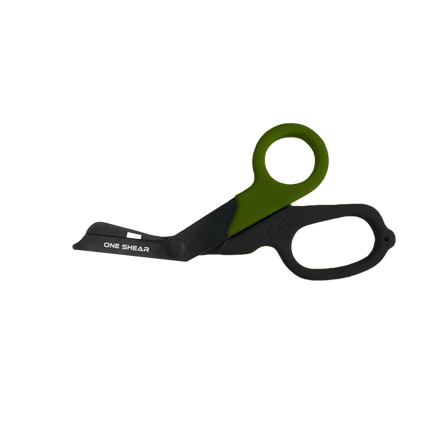 PRO Extreme Rescue Edition Trauma Shears - emergency trauma shears for EMTs in green and black design.