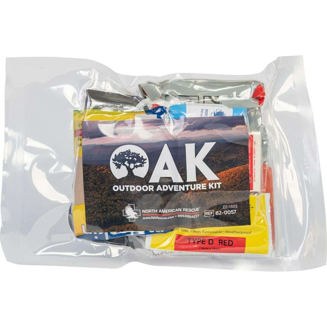Outdoor Adventure Kit packaging with essential survival supplies for emergency preparedness.