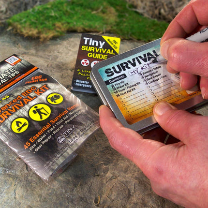P-49 Elite Survival Kit - Bundle with advanced EDC survival items and tiny survival guide.