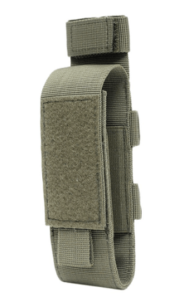tourniquet holster for first responders in green, adjustable design for emergency preparedness and easy access.