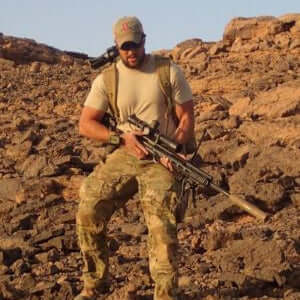 Sterling Seizert on a training patrol in Africa