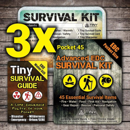 P-49 Elite Survival Kit - Bundle featuring three survival guides and resources for emergency preparedness.