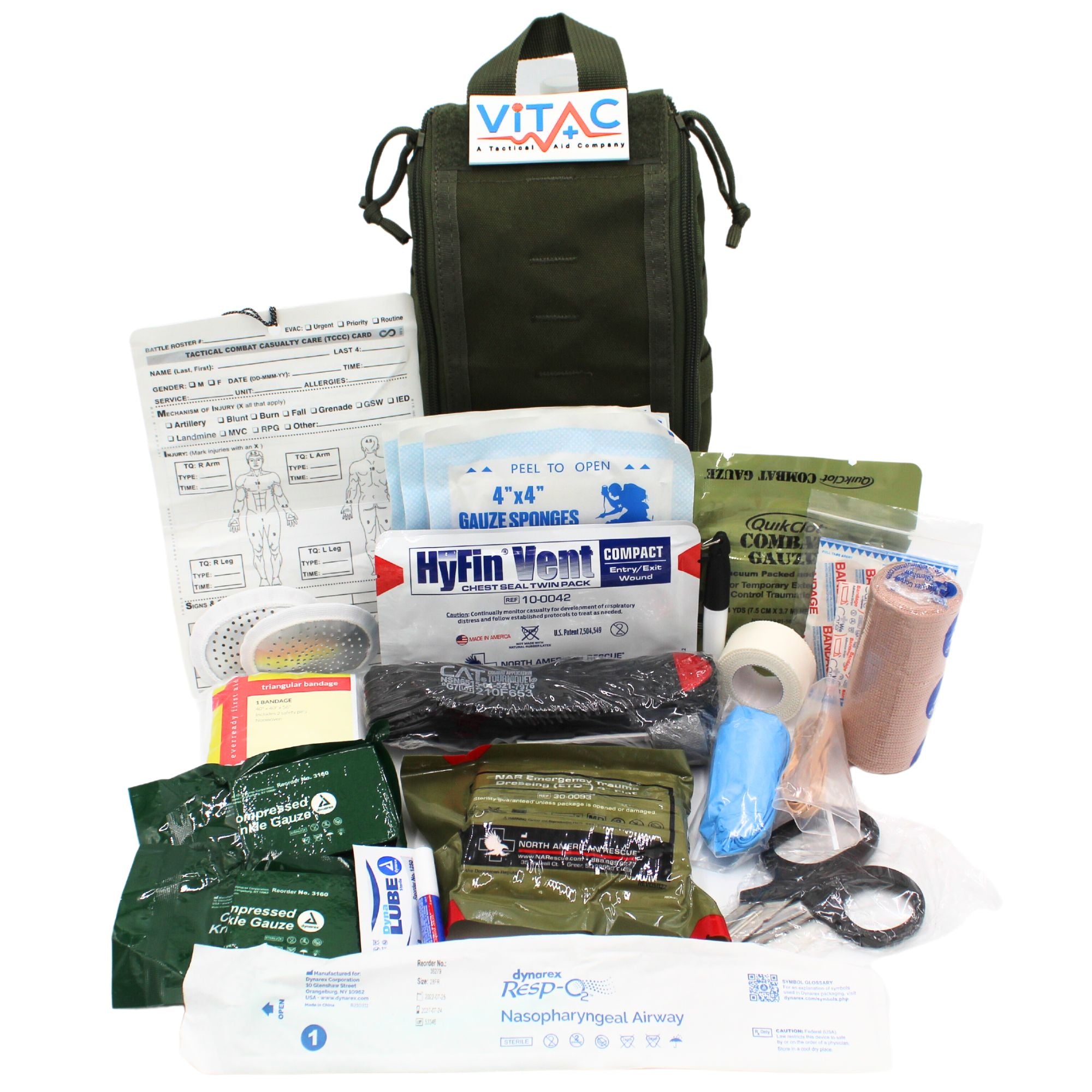 ViTAC Tactical Individual First Aid Kit, Black, Content