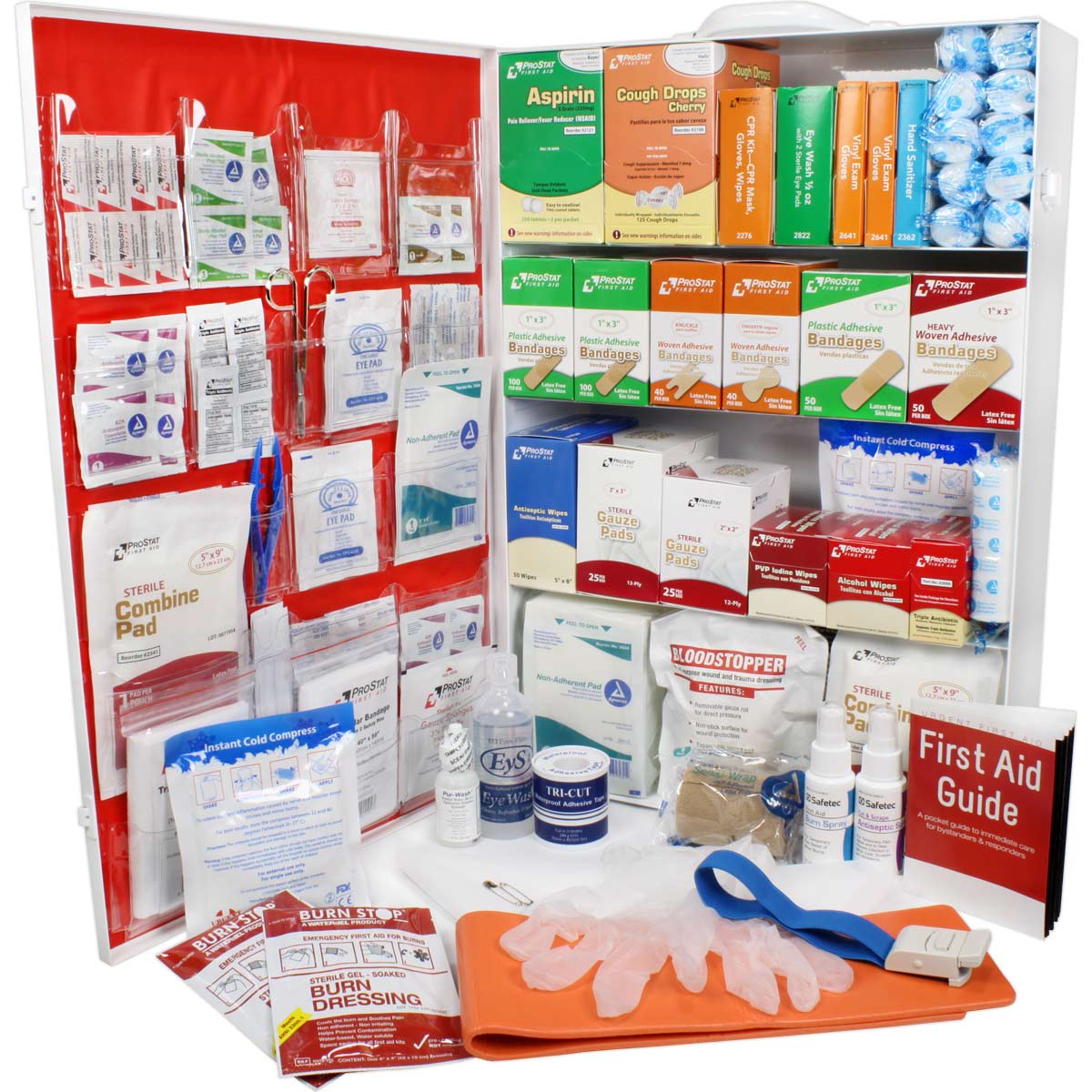 4-Shelf Industrial First Aid Station – 1,125 Pieces for High-Risk Workplaces (ANSI B+, OSHA Compliant)
