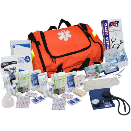 151-Piece First Responder Jump Bag w/Trauma Tools