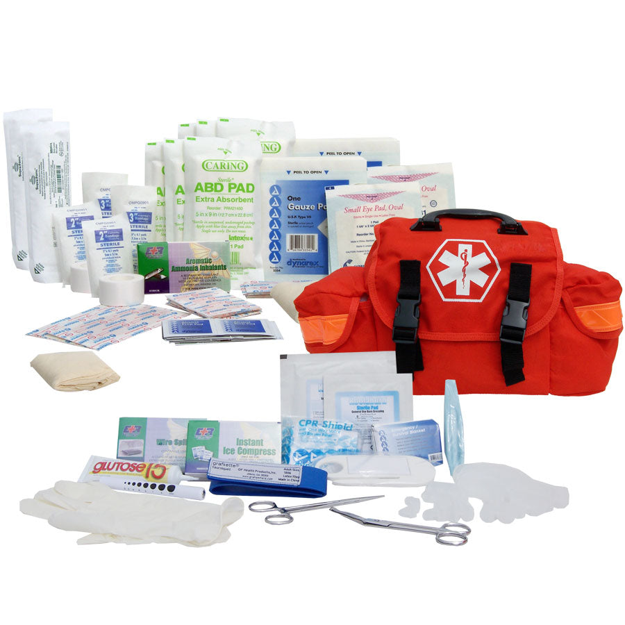 Fully Stocked Emergency Response Bag | First Responder Kit Trauma & Medical Jump Bag (147 Pieces)
