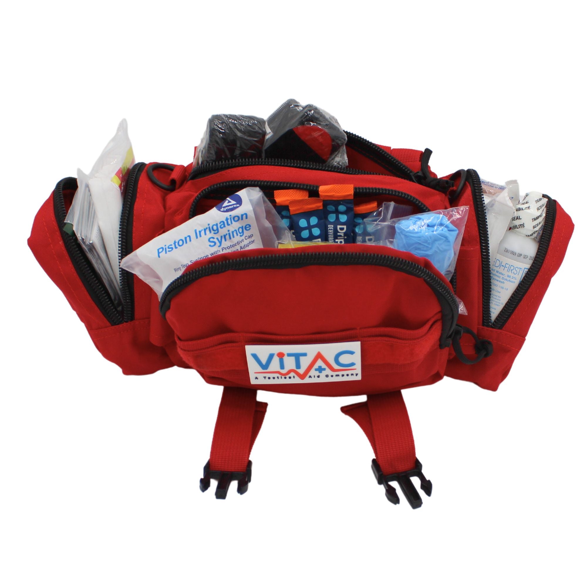 ViTAC Advanced Adventurer First Aid Kit, Red, Open Kit