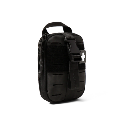 Sidekick IFAK Pouch by MyMedic in black, designed for trauma care and easy attachment to bags or belts.