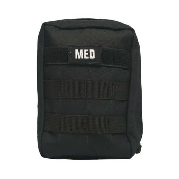 Compact IFAK medical pouch designed for quick access to first aid tools in tactical situations.