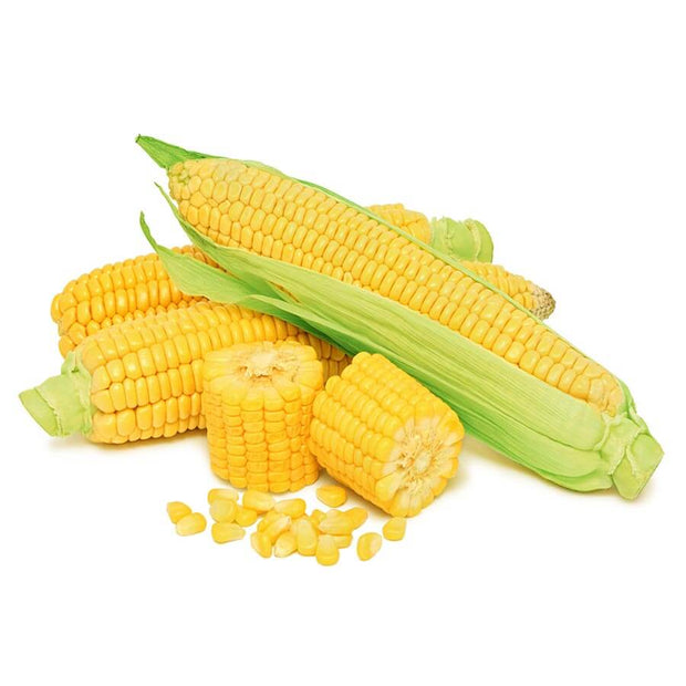 Fresh corn cobs with kernels, showcasing vibrant yellow color, ideal for emergency survival food kits.