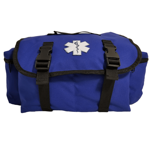 Elite Pro-II Trauma Kit with 268 supplies in a blue first aid bag for emergency responders.