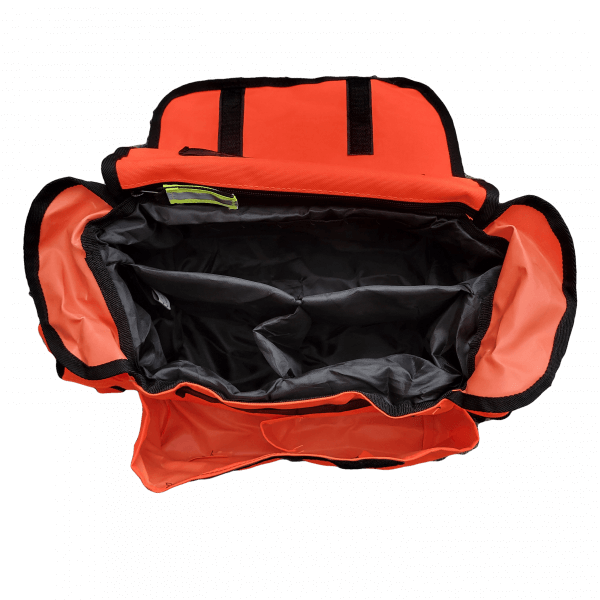 EFA Pro-II Trauma Kit opened bag showcasing spacious interior for medical supplies.