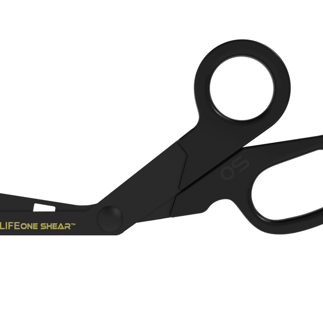 ONE SHEAR BLACK - Premium trauma shear with extreme heavy duty steel and razor-sharp edge.