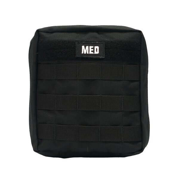 General Purpose First Aid Kit with secure velcro panel and adjustable straps for emergency readiness.