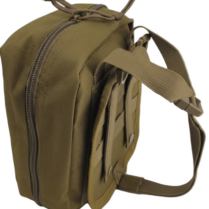 General Purpose IFAK first aid kit showing rip-away design, MOLLE straps, and convenient carrying handle.