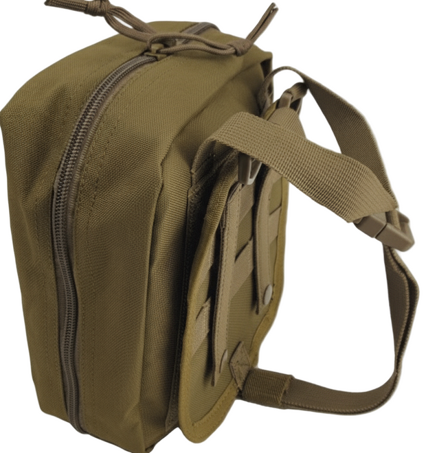 General Purpose IFAK first aid kit showing rip-away design, MOLLE straps, and convenient carrying handle.