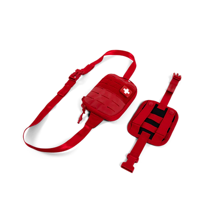 Sidekick IFAK Pouch by MyMedic in red, ideal for immediate trauma care and easy attachment on gear.