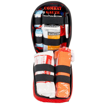 Individual Bleeding Control Kit | Public Access IFAK contents showing medical supplies and instructions.
