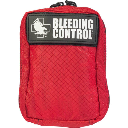 Individual Bleeding Control Kit | Public Access IFAK in a compact red bag with bleeding control label.