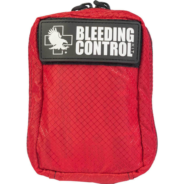 Individual Bleeding Control Kit | Public Access IFAK in a compact red bag with bleeding control label.
