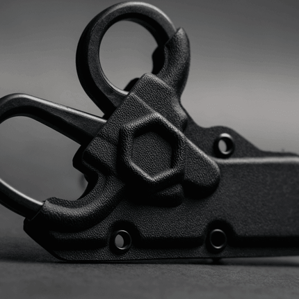 BLACK MINI EMT SHEARS Kydex holder designed for first responders and EMTs with exceptional retention.