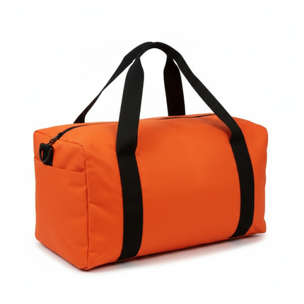 Master EMS First Aid Kit in bright orange bag with black straps for emergency preparedness.