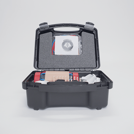 MITS Composite Trainer Kit open case showing training equipment for needle insertion skills.