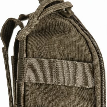 Side view of the Patrol Trauma Kit showing its durable design and tactical straps for easy attachment.