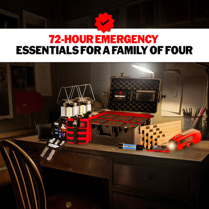 The Safe House™ – 72-Hour Emergency Essentials Kit (2 or 4 Person)