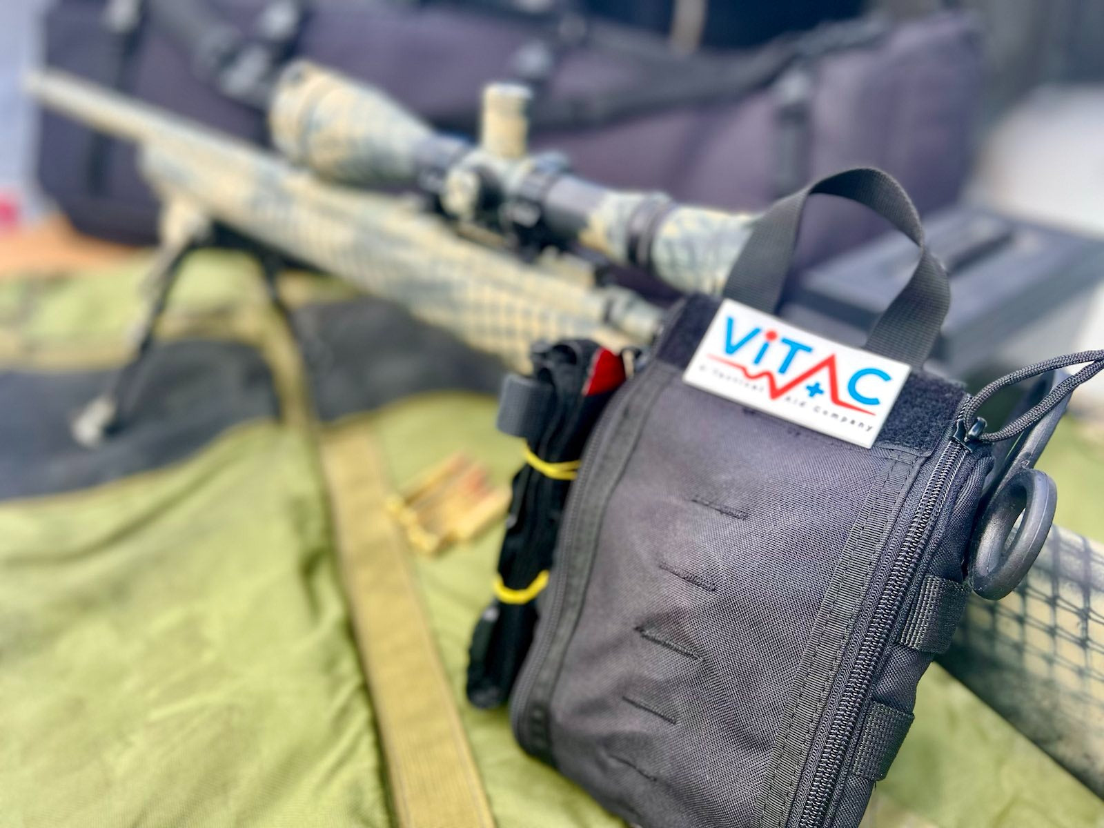 ViTAC Tactical Individual First Aid Kit, Black, Lifestyle Bed of Truck